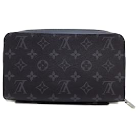 Louis Vuitton-Louis Vuitton Black Monogram Eclipse Zippy XL Wallet-Black