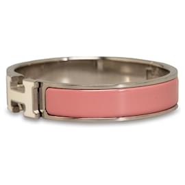 Hermès-Hermes Silber Clic Clac H Armband-Silber,Pink