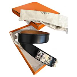 Hermès-ceinture hermes, collier de chien-Noir