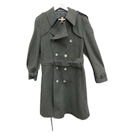 Autre Marque-Vintage Loden-Trenchcoat 70's Größe S-Dunkelgrün