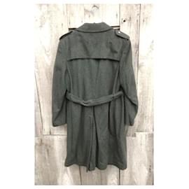 Autre Marque-vintage loden trench coat 70's size S-Dark green