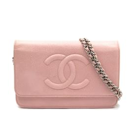 Chanel-Timeless CC Wallet on Chain A48654-Pink