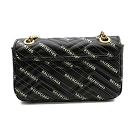 Gucci-X Balenciaga The Hacker Project GG Marmont Flap Bag  443497-Black