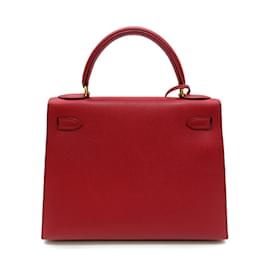 Hermès-Courchevel Kelly Retourne 28-Red