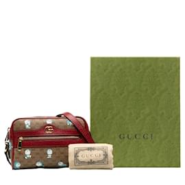 Gucci-X DORAEMON Mini GG Supreme Camera Bag 647784-Brown