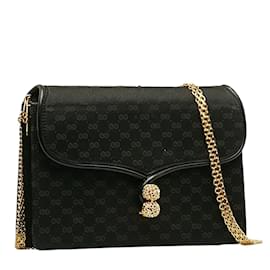 Gucci-Micro GG Embellished Shoulder Bag-Black