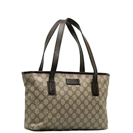 Gucci-GG Supreme Plus Tote Bag  181086.0-Beige