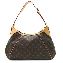 Louis Vuitton-Louis Vuitton Monograma Thames PM Bolsa Crossbody em Lona M56383 Em uma boa condição-Marrom