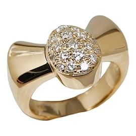 & Other Stories-K18YG Yellow Gold Diamond 0.30ct Pave Ring in Excellent Condition-Golden