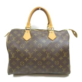 Louis Vuitton-Louis Vuitton Monogram Speedy 35 Canvas Handbag M41524 in Good condition-Brown