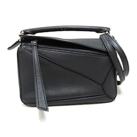 Loewe-Mini Leather Puzzle Bag 322.30.U95-Black