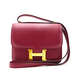Hermès-Epsom Mini Constança 18-Vermelho