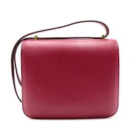 Hermès-Epsom Mini Costanza 18-Rosso