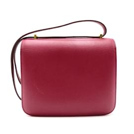 Hermès-Epsom Mini Constança 18-Vermelho