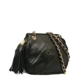 Chanel-CC Tassel Shoulder Bag-Black