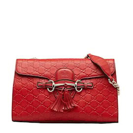 Gucci-Medium Emily Shoulder Bag 295402-Red