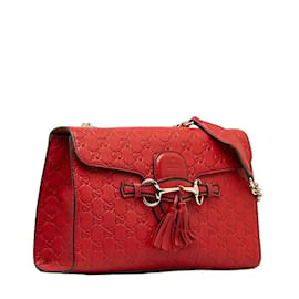 Gucci-Medium Emily Shoulder Bag 295402-Red