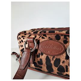 Dolce & Gabbana-Dolce & Gabbana Animalier-Handtasche aus Leder mit Leopardenmuster-Mehrfarben