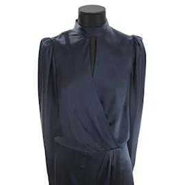 Frame Denim-Vestido de seda-Azul