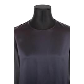 Saint Laurent-Silk wrap blouse-Blue