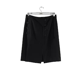 Saint Laurent-wrap wool skirt-Black