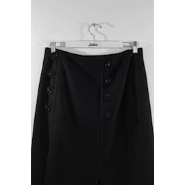 Saint Laurent-falda de lana-Negro