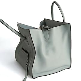 Céline-Céline Bolsa Céline Luggage em couro azul claro-Azul,Outro