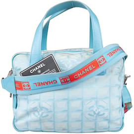 Chanel-Chanel Blue Travel Line Mini Handbag-Blue