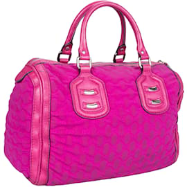 Gucci-Gucci GG Rubber Fuchsia Boston Handbag-Pink