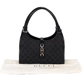 Gucci-Gucci GG Monogram Jackie Handbag-Black
