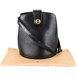 Louis Vuitton-Louis Vuitton Noir Epi Leather Cluny Shoulder Bag-Black