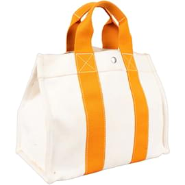 Hermès-Hermes Summer Cloth Fourre Tote Bag-White
