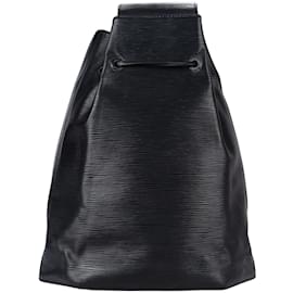 Louis Vuitton-Louis Vuitton Noir Epi Leather Sac à Dos Bag-Noir
