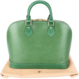 Louis Vuitton-Louis Vuitton Green Epi Leather Alma PM Handbag-Green