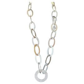 Refinado conjunto DOLCE & GABBANA "Whisp" em aço com grandes círculos alongados Prata