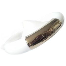 DOLCE & GABBANA "Clue” DJ white resin bangle0644 Nuovo White