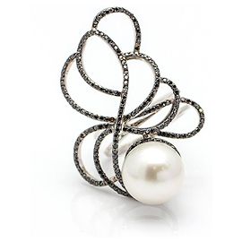 Autre Marque Anello SPIDER in Oro Bianco e Diamanti. Bianco