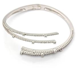 Autre Marque-Bracelet RAY in White Gold and Diamonds.-Silvery