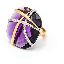 Autre Marque Anello bicolore dal design italiano. Argento D'oro