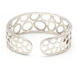 Autre Marque-Bracelet in Gold with Diamonds.-Silvery