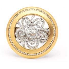 Autre Marque-AVENNE Ring in Two-tone Gold and Diamonds.-Golden
