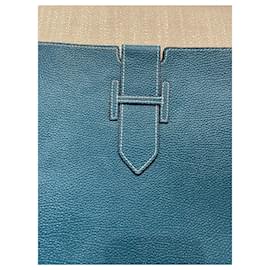 Hermès-HERMES  Clutch bags T.  leather-Blue
