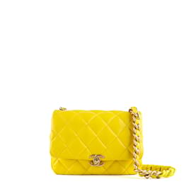Chanel-CHANEL Handtaschen T.  Leder-Gelb