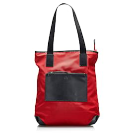 Gucci-Rote Gucci-Nylon-Einkaufstasche-Rot