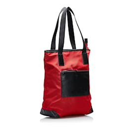 Gucci-Rote Gucci-Nylon-Einkaufstasche-Rot