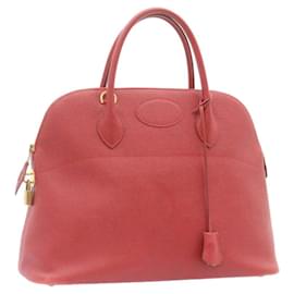 Hermès-Hermes Bolide 37 Hand Bag Leather Red Auth nh122A-Red