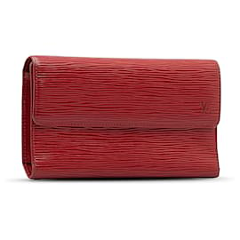 Louis Vuitton-Louis Vuitton Red Epi Sarah Long Wallet-Red