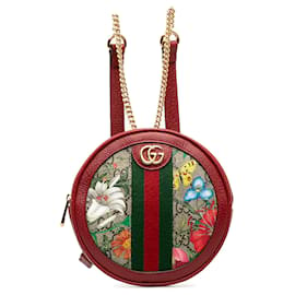 Gucci-Gucci Roter GG Supreme Flora Ophidia Rucksack-Rot