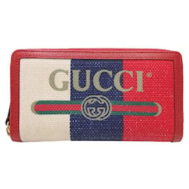 Gucci-Cremallera de Gucci alrededor-Roja