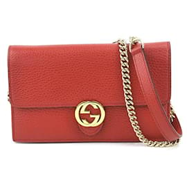 Gucci-Gucci Wallet on Chain-Red
